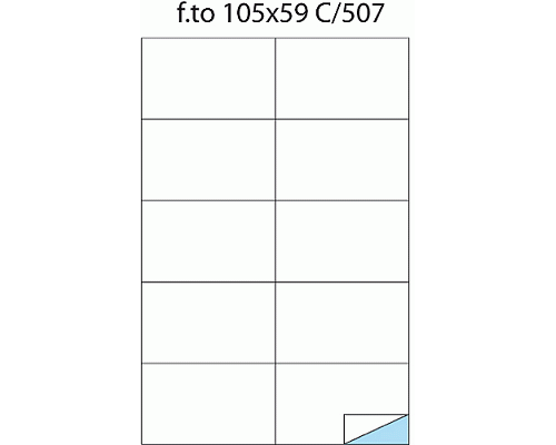 Etichette adesive bianche formato mm 75 x 60 (al 1000)