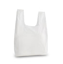Buste Shopper Plastica Bianche Pe-Ld 65 + 30 X 90 Cm Spessore My 100