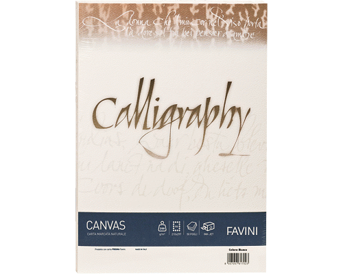 CARTA CALLIGRAPHY CANVAS 200gr FOGLI BIANCO 210 X 297mm A4 50pz.