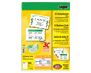 BIGLIETTI VISITA INKJET-LASER 225gr 10ff A4 8,5X5,5mm 100bigl. F/R