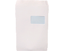 BUSTE SACCO CON FINESTRA BIANCOtaglio QUADRO ADESIVA 230 x 330mm 100gr