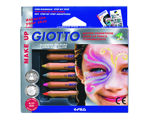 GIOTTO MAKE UP SET MATITE COSMETICHE pz 6 COLORI GLAMOUR