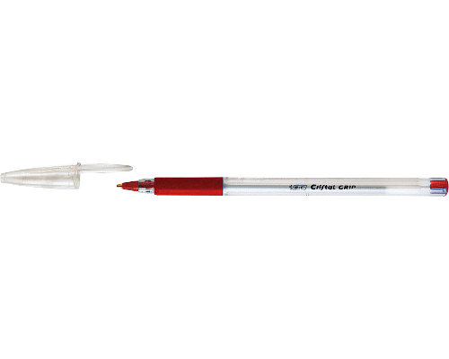 PENNA A SFERA CRISTAL GRIP PERMANENTE MEDIA ROSSO