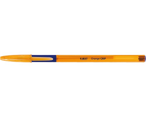 PENNA A SFERA ORANGE GRIP PERMANENTE FINE BLU