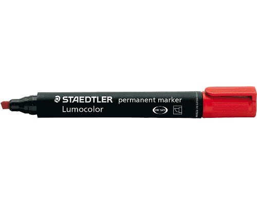 PENNARELLO PERMANENT LUMOCOLOR MARKER PERMANENTE AD ALCOOL SCALPELLO ROSSO