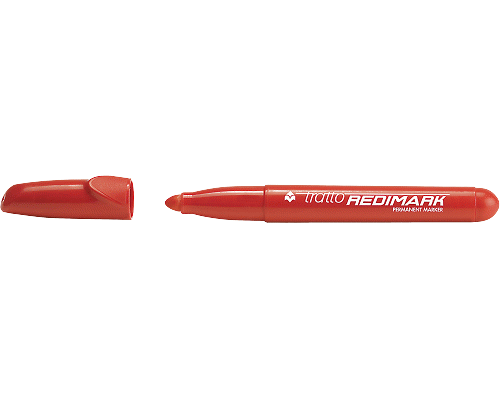 PENNARELLO MARCATORE TRATTO REDIMARK PERMANENTE AD ALCOOL TONDA ROSSO