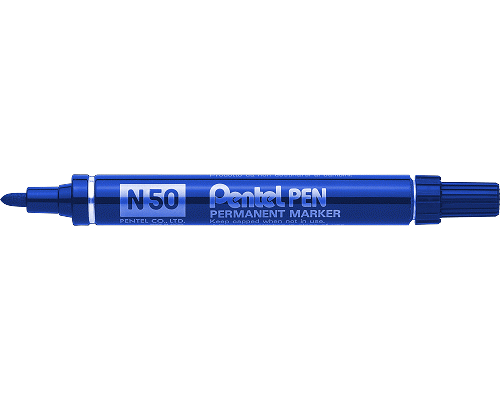 PENNARELLO MARCATORE N50 PERMANENT MARKER PERMANENTE AD ALCO TONDA BLU