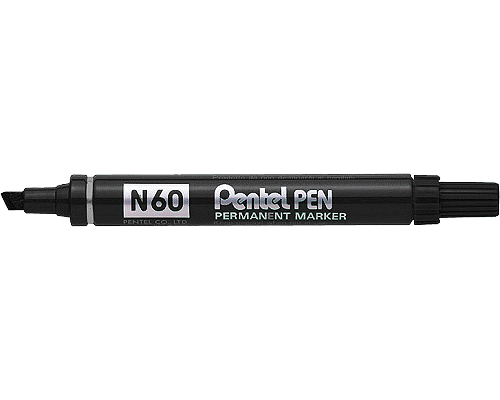 PENNARELLO MARCATORE N60 PERMANENT MARKER PERMANENTE AD ALC SCALPELLO NERO