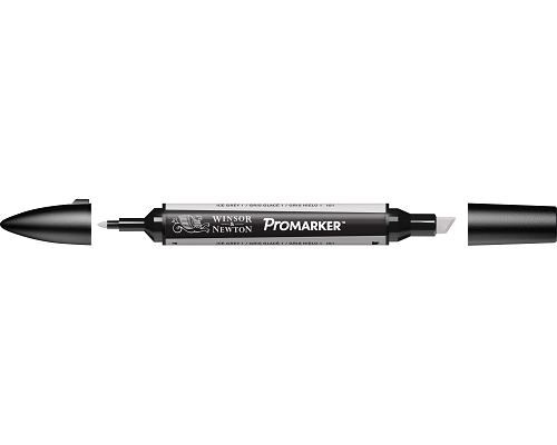 PENNARELLO PROMARKER PUNTA DOPPIA SCALPELLO E FINE A BASE DI ICE GREY 1 (IG1)