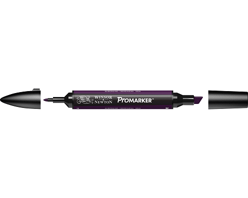 PENNARELLO PROMARKER PUNTA DOPPIA SCALPELLO E FINE A BASE DI AUBERGINE (V524)