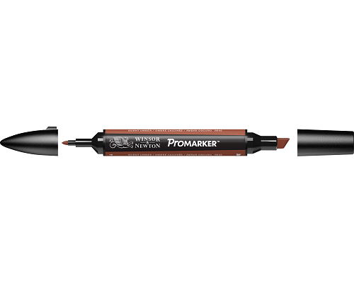 PENNARELLO PROMARKER PUNTA DOPPIA SCALPELLO E FINE A BASE DI UMBRA GEBRANNT (R646)