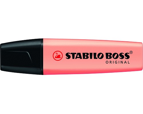 EVIDENZIATORE A PENNA STABILO BOSS ORIGINAL PASTEL SCALPELLO ROSA PESCA