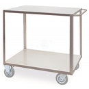 CHARIOT À 2 NIVEAUX 500x800 AISI304 2 PLATEAUX R. 2 PLATEAUX FIXES