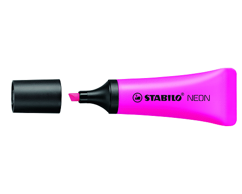 EVIDENZIATORE STABILO NEON SCALPELLO MAGENTA