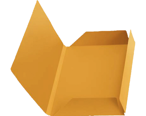 CARTELLINA MANILLA 3 LEMBI FOLDER CARTONCINO LEVIGATO 200grm GIALLO ORO
