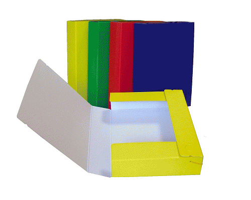 CARTELLA CON ELASTICO 3 LEMBI PROG CARTONCINO LACCATO 500grm 70mm ASSORTITI