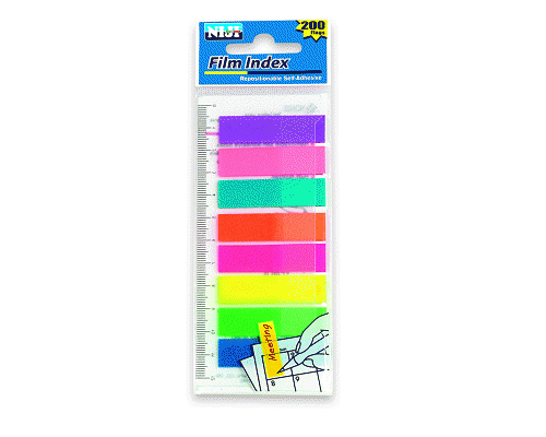 SEGNAPAGINA PLASTIFICATO 200ff 12,7 x 43mm 8 COLORI MISTI