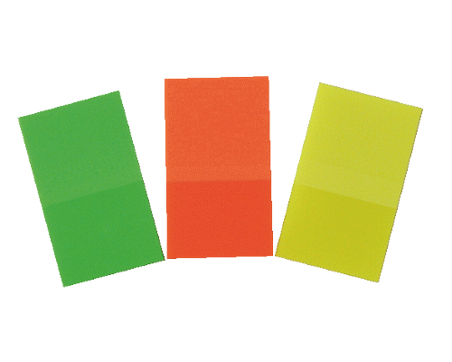 SEGNAPAGINA PLASTIFICATO 75ff 25,4 x 43mm 3 COLORI MISTI