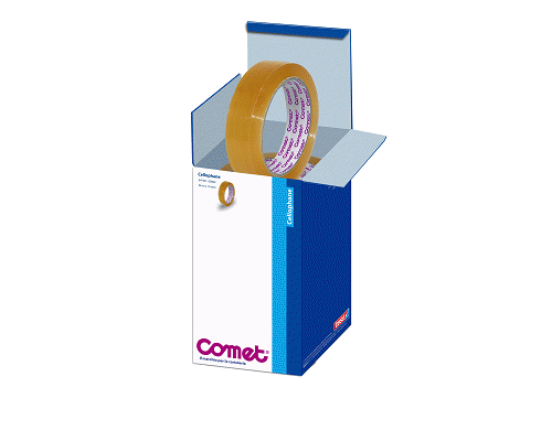 NASTRO ADESIVO COMET TRASPARENTE CARAMELLA 19mm 66mt