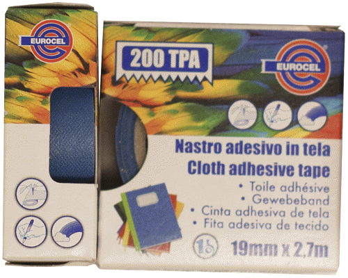 NASTRO ADESIVO TELATO 19mm 2,7mt BLU