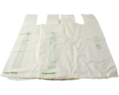 SHOPPER BIANCHE MATER BI BIODEGRADABILI COMPOSTABILI cm. 27 x 50+7+7