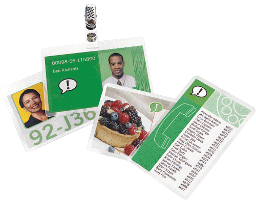 POUCHES PER PLASTIFICARE LUCIDAmm 67 X 98 BADGE 2 x 180 (360)micron