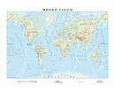 CARTINE GEOGRAFICHE DIDASCALIA FISICA POLITICA CM.21x29,7 PLANISFERO 1145.000.000