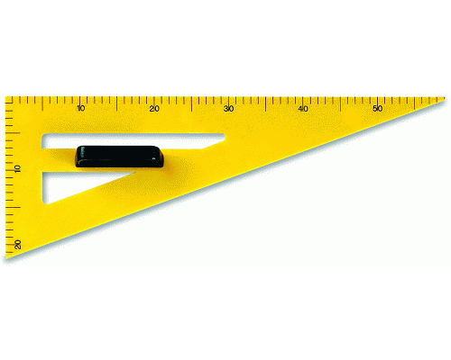 STRUMENTI PER DISEGNO TECNICO SU LAVAGNA SQUADRA IN PLASTICA 60/60