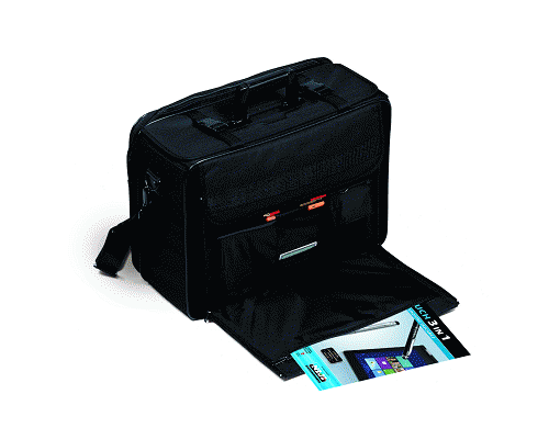 BORSA PILOTA IN TESSUTO cm 46 X 34 X 20 NERO