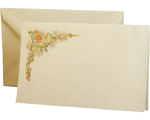FIORENTINO TASCHETTA CARTA PERGAMENA AVORIO CARTONCINI 10 + DOPPIO 85 X 135mm