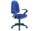 SEDIA TEAM CON BRACCIOLI OPERATIVA TESSUTO BLU
