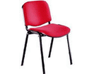 SEDIA DADO VISITATORE TESSUTO IMBOTTITA ROSSO