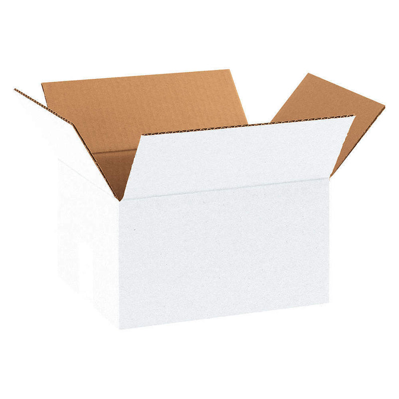 Scatole Cartone Imballaggio Scatoloni Ondulato Bianche 20 X 20 X 12 Cm Int