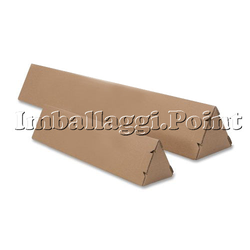 Tubi postali per spedizione triangolari in cartone avana 8 cm x 61 cm