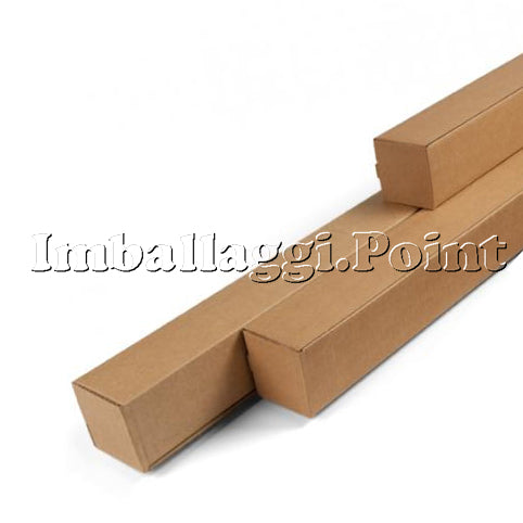 Tubi postali per spedizione in cartone base rettangolo avana 7.5 cm x 8 cm x 70.5 cm