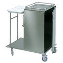 CHARIOT DE COLLECTE/DISTRIBUTION 1350 x 675 x 1145 mm (hauteur) ACIER INOXYDABLE SATINÉ