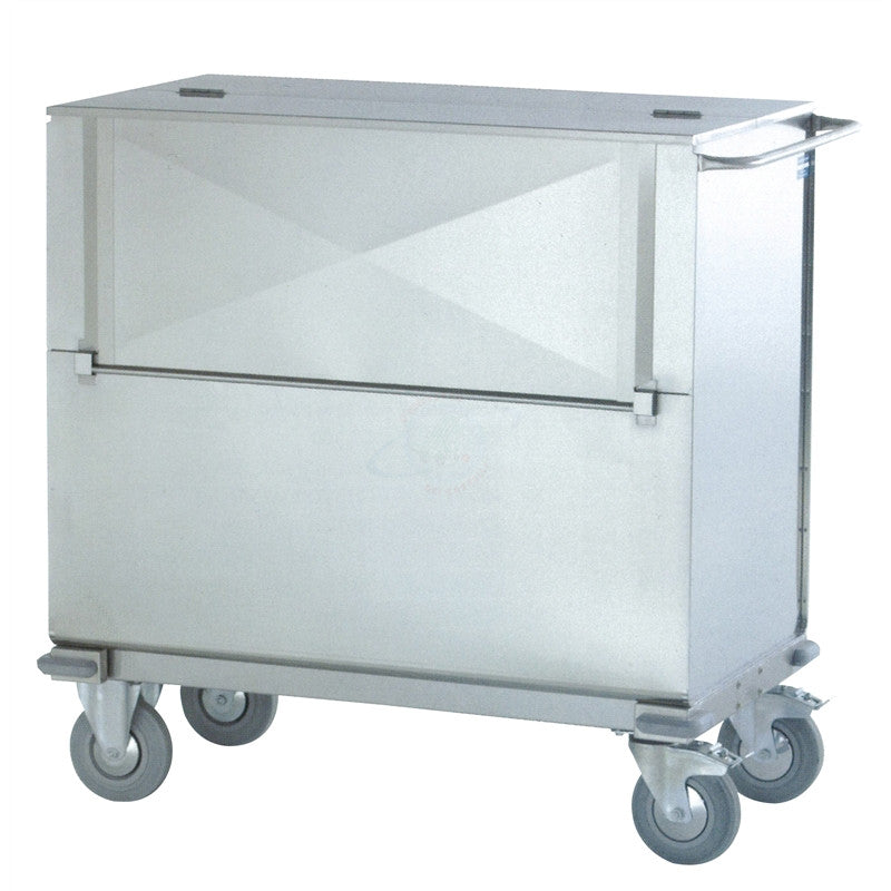 CARRELLO CONTAINER PER SACCHI 1330x650x1250h ANTA A RIBALTA